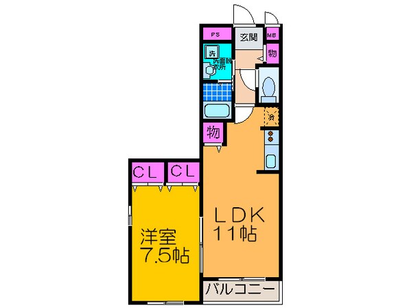 モンタ－ニュ・シャンの物件間取画像